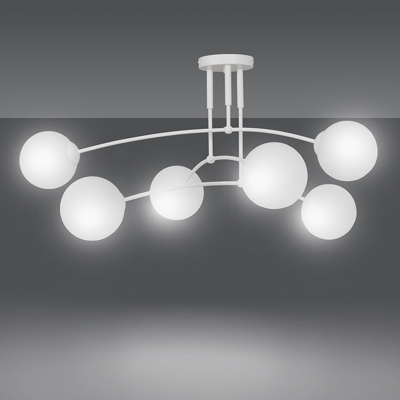Lámpara de techo Pregos 6, 6 luces en blanco