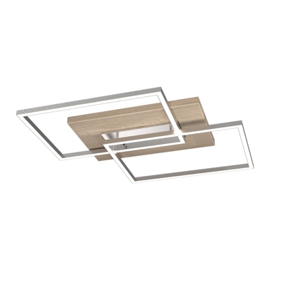 Plafón LED Panamá L, roble blanqueado