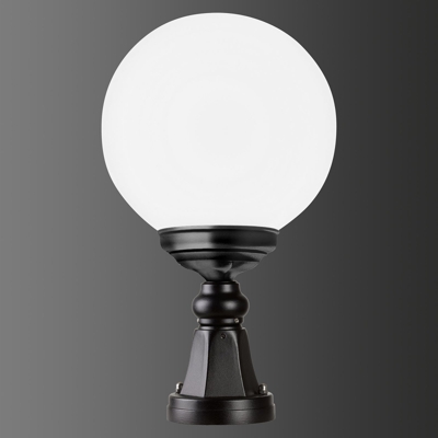 Baliza 1141 con pantalla esférica, negro/blanco