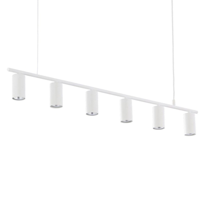 Lámpara colgante Logan, 6 luces, blanca