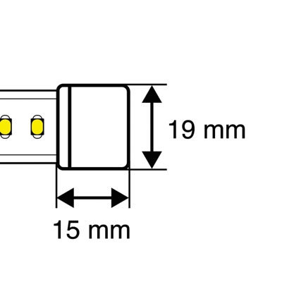 SLC tapa final para tira LED 230V IP65