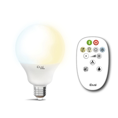 iDual Whites Globe E27 G100 12,5W, control remoto
