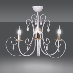 Lámpara de araña Foreman 3, 3 luces blanco-cobre precio