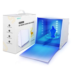 Caja de luz de curado de resina UV para LCD SLA DLP modelo de impresora 3D, caja de curado de resina UV 405nm con placa giratoria impulsada, control d características