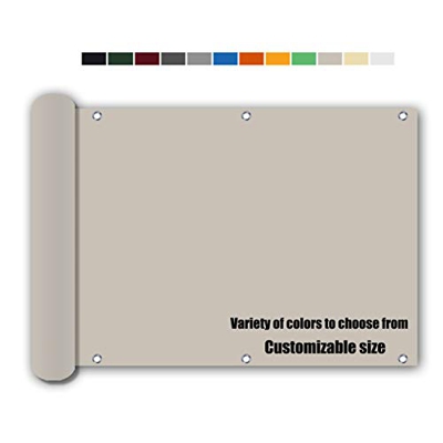 Bedtang Balcón Protector Toldos Terrazas Lateral 160/㎡, Resistente al Viento Impermeable, para Jardines, Patios terrazas, jardín al Aire Libre - Gris 