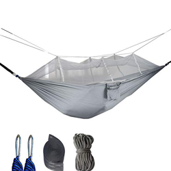 XXCLZ Acampar Hamaca con Mosquitera, Viajes al Aire Libre Hamaca de excursión Que acampa con Mochila,Grey precio
