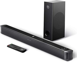Barra de Sonido 2.1 Canales para TV, BOMAKER 150W con Subwoofer Inalámbrico y Bluetooth 4.2 con Control Remoto, Njord Ⅰ (Soporte Conexiones Óptico/RCA en oferta