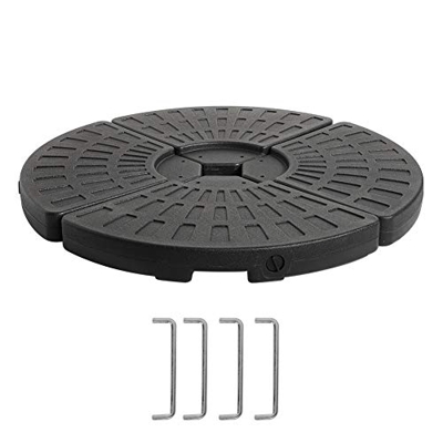 GOTOTOP Base para Sombrilla de 4 Partes con Ganchos de Fijación de Metal Soporte de Pie para Parasol 102 x 102 x 8cm