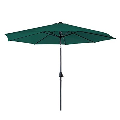 UISEBRT – Sombrilla de aluminio inclinable con manivela, protección UV 40+