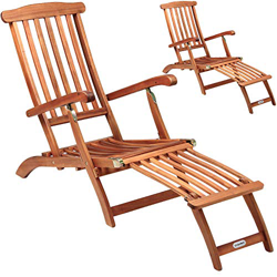 Deuba 2X Tumbonas Queen Mary de Madera de Acacia Reposapies Ajustable Reposabrazos Plegable Jardín Terraza Playa precio