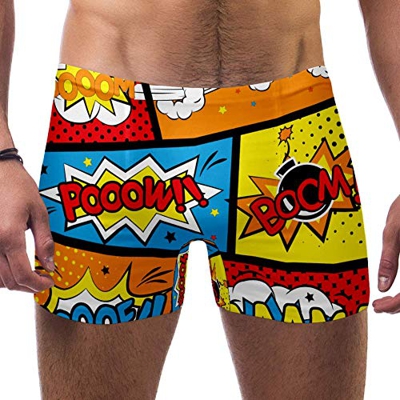 LORVIES Boom - Bañador tipo bóxer para hombre, de secado rápido, talla S multicolor XXL