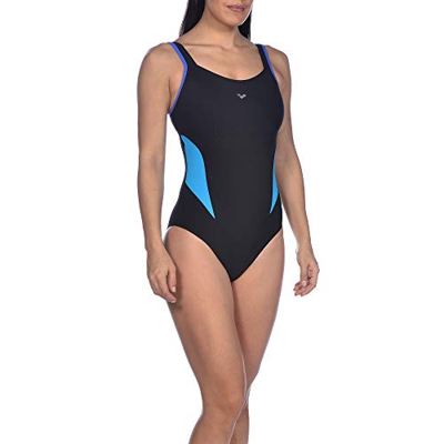 Arena Bañador Bodylift Mujer Makimurax Copa B, Black-Bright Blue-Turquoise, 42
