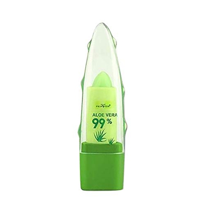 HAOTU Bálsamo Labial 99% Aloe Vera Jabón, Temperatura Cambio De Color Lápiz Labial Imprimación,Hidratante e Impermeabilizante, Exfoliante Hidratación