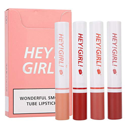 4pcs/set Cigarette Lipstick Pack Set, Forma de Cigarrillo Mate de Larga Duración, Maquillaje de Labios Duradero, Cosmético, Regalo de Prefecto características