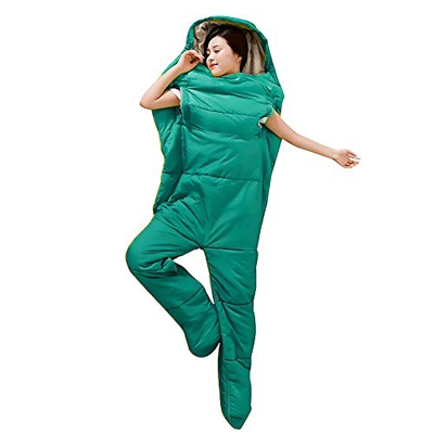 ZHAONAA Cuatro Estaciones Humanoide Individual Saco de Dormir Que acampa Lazy Bolsa Herramientas de Supervivencia (Color : Lake Blue)