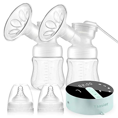 Sacaleches Electricos, Recargable Portátil Extractor de Leche Materna Electrico con Pantalla Táctil LED, 4 Modos y 10 Niveles de Succión, Sin BPA, Fun