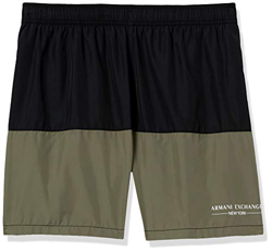 Armani Exchange Everyday Bañador, Negro (Nero/Beige - Black/Beige 46320), Medium para Hombre características