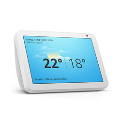 Echo Show 8, reacondicionado certificado, tela de color gris claro - Una pantalla inteligente HD de 8 pulgadas con Alexa características