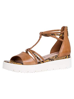 Tamaris 1-1-28030-24, Sandalia con Pulsera Mujer, Coñac Snake, 39 EU