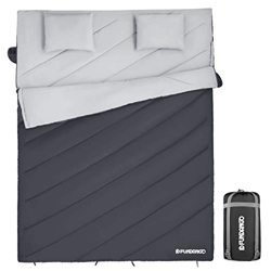 FUNDANGO - Saco de Dormir Doble para 2 Personas, con sobre, Compacto, Impermeable, cálido, Ideal para Acampada, Senderismo y Senderismo precio