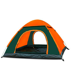 thematys Tienda de campaña para Exteriores con luz Pop up y Bolsa de Transporte en Color Naranja-Verde para 3-4 Personas Acampar, Festivales y Vacacio en oferta