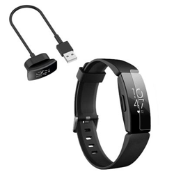 Kit Cargador Usb Charger + Película Protectora Pantalla Gel Full Cover Fitbit Inspire HR características