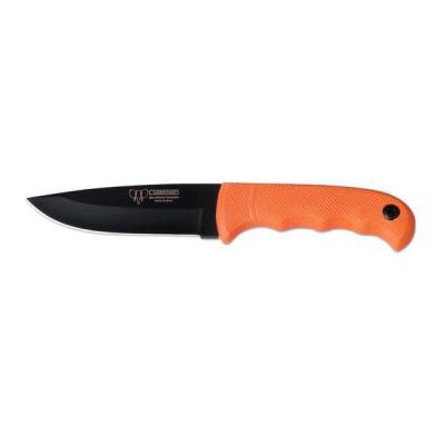 Cuchillo de caza Cudeman 147-W con mango de caucho antideslizante naranja hoja de 11 cm