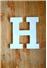 Letra H Madera Blanco