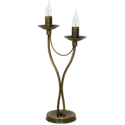 Lámpara de Mesa Homemania Lilium Oro Cobre 22,5x22,5x47cm