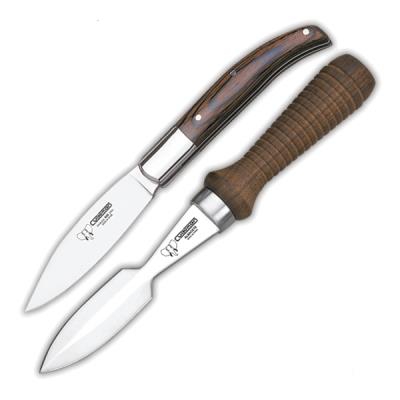 Cudeman 812-R Set de Cuchillo y navaja profesional de tauromaquia con mango de estamina y funda de cuero