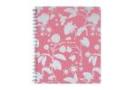 Romantic florals Libreta grande rayada rosa