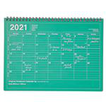 Cuaderno calendario Marks 2021 verde grande características