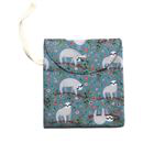 Bolsa porta mascarillas World Alive Eco family perezoso azul en oferta