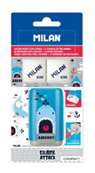 Blíster Milan  afilaborra COMPACT Shark attack + 2 gomas de recambio en oferta