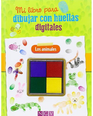 Mi libro para dibujar con huellas digitales: Animales