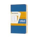 Set 2 libretas Moleskine Volant XS liso azul y amarillo