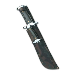 Set de Cuchillos de monte canguro Cudeman 201-V con mango de ABS verde y virola de zamak en oferta