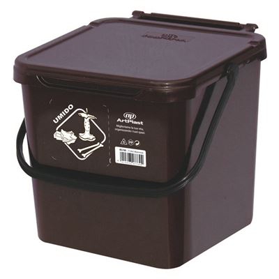 Cubo de basura Homemania Different Marrón, Negro 23,7x24x20,5 cm