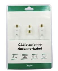 Cable de antena Temium Blanco 5 m en oferta