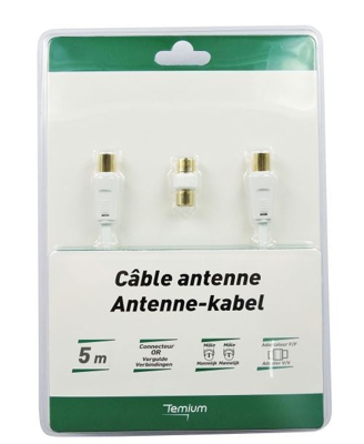 Cable de antena Temium Blanco 5 m