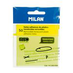 50 notas adhesivas translúcidas removibles Milan amarillo en oferta