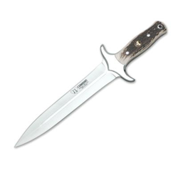 Cuchillo rematador Cudeman con mango de asta de ciervo y hoja recta de 23 cm. 105-C en oferta
