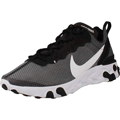 NIKE React Element 55 Se Men's Shoe, Zapatillas para Correr para Hombre, Black/White, 43 EU