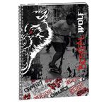 Libreta A4 Busquets Bestial Wolf negro pautado
