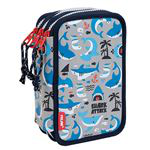 Estuche 3 pisos con contenido Milan Shark Attack gris precio