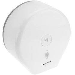Dispensador de papel higiénico PrimeMatik Portarrollos industrial blanco para baño en oferta