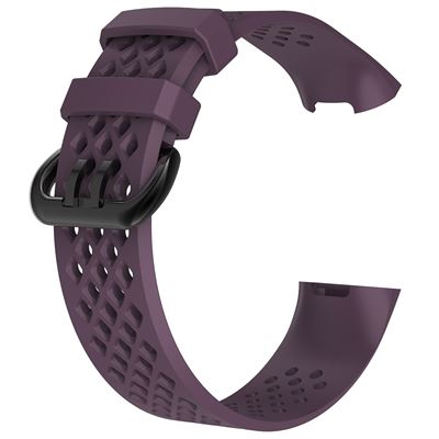 Pulsera de Silicona para Fitbit Charge 3 (5.1-7.1inch), Violeta oscuro