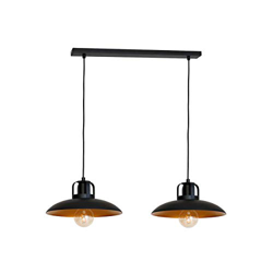 Homemania Felix - Lámpara colgante de metal, 75 x 30 x 100 cm, color negro y dorado en oferta