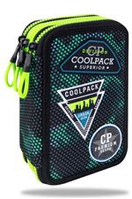 Estuche Coolpack 3 pisos Parches Camuflaje Verde