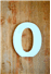Letra O madera blanca en oferta